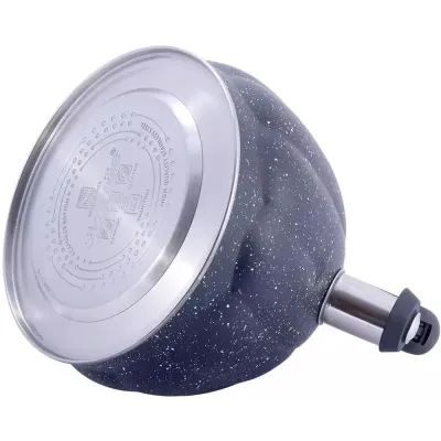 Чайник для плиты Black Marble из нержавеющей стали 3л Kamille DP262135