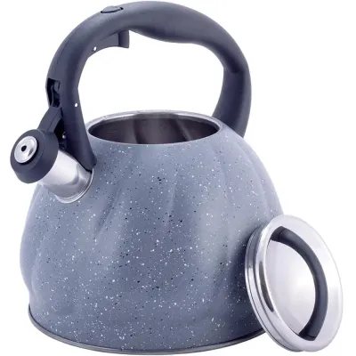 Чайник для плити Grey Marble з нержавіючої сталі 3л Kamille DP262136 Чайник для плити Grey Marble з нержавіючої сталі 3л Kamille DP262136