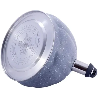 Чайник для плити Grey Marble з нержавіючої сталі 3л Kamille DP262136 Чайник для плити Grey Marble з нержавіючої сталі 3л Kamille DP262136