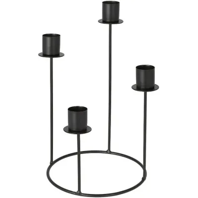 Декоративний свічник Bona 14х14х27 см Black (DP262391)