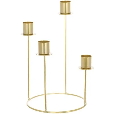 Декоративний свічник Bona 16х16х26 см Gold (DP262395)