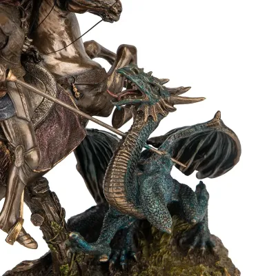 Інтер'єрна фігурка Veronese StGeorge the Victorious 25x25 см Коричневий (262707) Інтер'єрна фігурка Veronese StGeorge the Victorious 25x25 см Коричневий (262707)