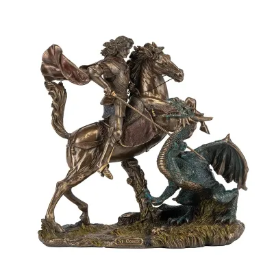Інтер'єрна фігурка Veronese StGeorge the Victorious 25x25 см Коричневий (262707)