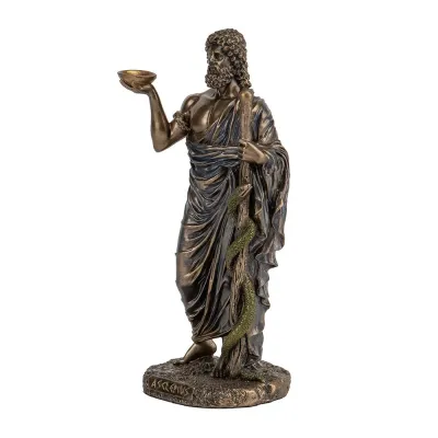Інтер'єрна фігурка Veronese God of Medicine Asclepius 16 см Коричневий (262708)