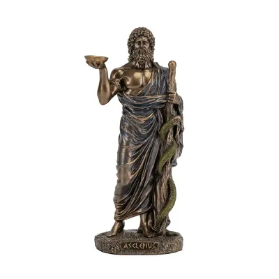 Інтер'єрна фігурка Veronese God of Medicine Asclepius 16 см Коричневий (262708) Інтер'єрна фігурка Veronese God of Medicine Asclepius 16 см Коричневий (262708)