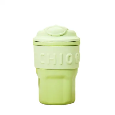 Термочашка с трубочкой YIWU Chiobbe 450 мл Зеленый (HP-14-18GR)