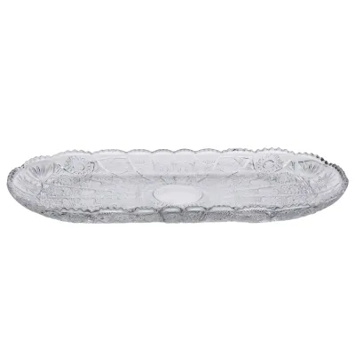 Блюдо для закусок YIWU Lirmartur 33.5x15x2 см Прозорий (HP-YH-25)