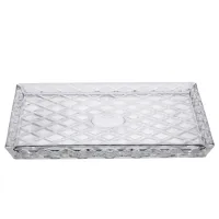 Блюдо для закусок YIWU Lirmartur diamond 24.5x20.5x2 см Прозорий (HP-YH-39)