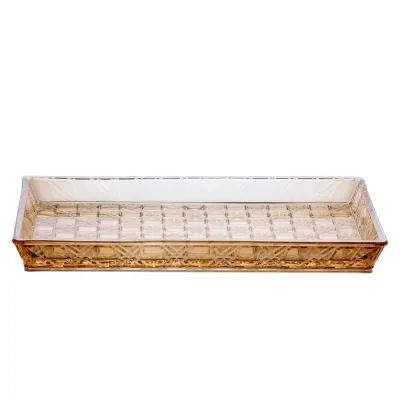 Блюдо для закусок YIWU Lirmartur hexagon 27.5x13.5x2.5 см Коричневий (HP-YH-56)