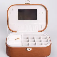 Шкатулка-органайзер для украшений YIWU 26x18x9.5 см Коричневый (HP-5-1BR)