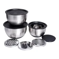 Набір салатниць Lugi 3 шт Хром (LG-02/3PCS) Набір салатниць Lugi 3 шт Хром (LG-02/3PCS)