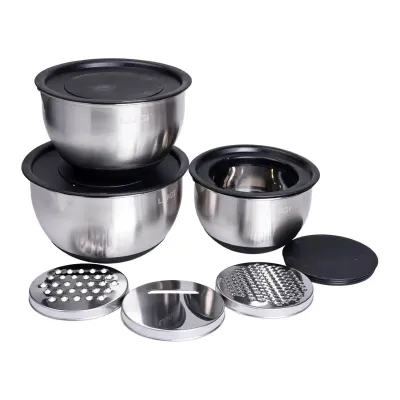 Набір салатниць Lugi 3 шт Хром (LG-02/3PCS)