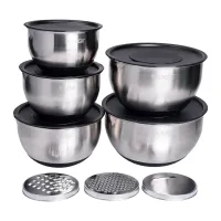 Набір салатниць Lugi 5 шт Хром (LG-01/5PCS)