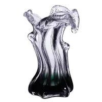 Ваза ручной работы стеклянная YIWU Murano 15.5 см Зеленый (HP-9-3)