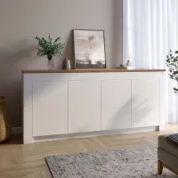 Комод Lion Ларрі-1 190x35x84 см Німфея Альба/Дуб Ліворно (LION-041046) Комод Lion Ларрі-1 190x35x84 см Німфея Альба/Дуб Ліворно (LION-041046)