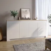 Комод Lion Ларрі-1 190x35x84 см Німфея Альба/Дуб Сонома (LION-041047)