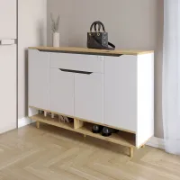 Тумба для взуття Lion Салліван Тумба-2 120x33x83 см Німфея Альба/Дуб Артізан (LION-041132) Тумба для взуття Lion Салліван Тумба-2 120x33x83 см Німфея Альба/Дуб Артізан (LION-041132)