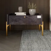 Тумба прикроватная Lion Wood 50x40x31.5 см Бетон темный (LION-041310)