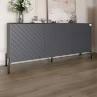 Комод Lion Амарант 158.5x39x77 см Антрацит/Графітовий (LION-041878)