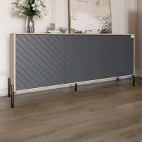 Комод Lion Амарант 158.5x39x77 см Дуб Сонома/Графитовый (LION-041889)