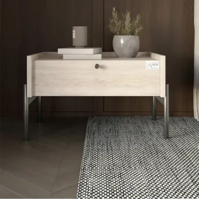 Тумба прикроватная Lion Wood 50x40x31.5 см Самоа Дымчатый (LION-041331)
