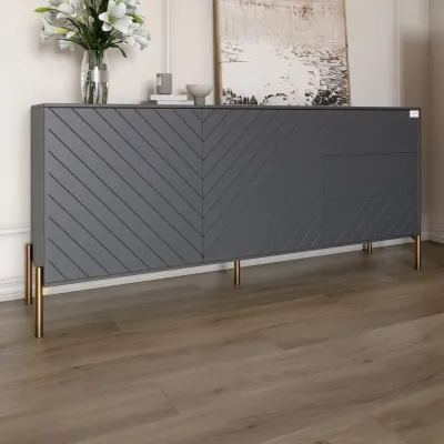 Комод Lion Амарант 158.5x39x77 см Антрацит/Графитовый (LION-041933)
