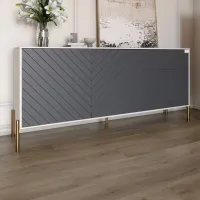 Комод Lion Амарант 158.5x39x77 см Бетон/Графитовый (LION-041939)