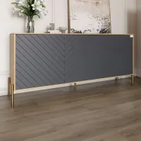 Комод Lion Амарант 158.5x39x77 см Дуб Артізан/Графітовий (LION-041941)