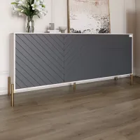 Комод Lion Амарант 158.5x39x77 см Самоа Димчастий/Графітовий (LION-041949)