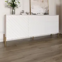 Комод Lion Амарант 158.5x39x77 см Самоа Димчастий/Білий (LION-041952)
