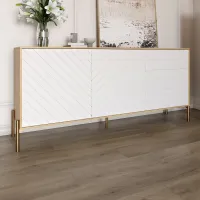 Комод Lion Амарант 158.5x39x77 см Дуб Артізан/Білий (LION-041956)