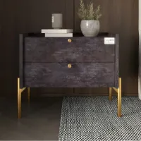 Тумба приліжкова Lion Wood 50x40x44 см Бетон темний (LION-041340)