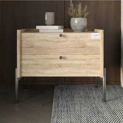 Тумба прикроватная Lion Wood 50x40x44 см Дуб Сонома (LION-041352) Тумба прикроватная Lion Wood 50x40x44 см Дуб Сонома (LION-041352)