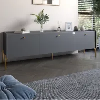 Тумба Lion Wood 160x40x65 см Антрацит (LION-042987)