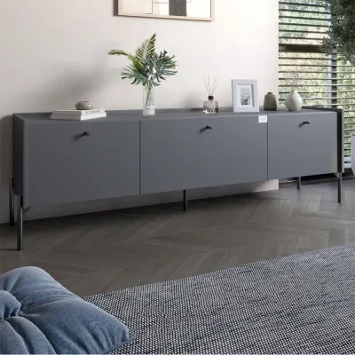 Тумба Lion Wood 160x40x65 см Антрацит (LION-043092)
