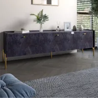Тумба Lion Wood 160x40x65 см Бетон темный (LION-042989)