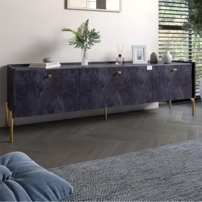 Тумба Lion Wood 160x40x65 см Бетон темний (LION-042989)