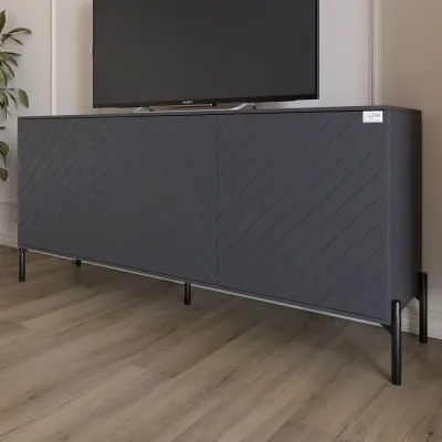 Тумба Lion Амарант 168x40x76.5 см Антрацит/Графитовый (LION-043002)