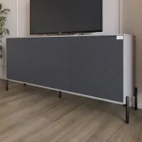 Тумба Lion Амарант 168x40x76.5 см Кашемір/Графітовий (LION-043009)