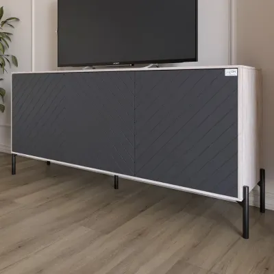 Тумба Lion Амарант 168x40x76.5 см Самоа Дымчатый/Графитовый (LION-043011)