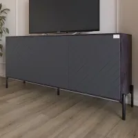 Тумба Lion Амарант 168x40x76.5 см Бетон темный/Графитовый (LION-043016)