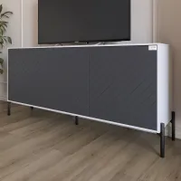 Тумба Lion Амарант 168x40x76.5 см Німфея Альба/Графітовий (LION-043017)
