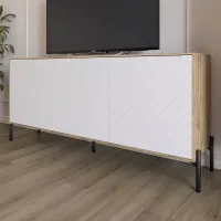 Тумба Lion Амарант 168x40x76.5 см Дуб Аппалачі/Білий (LION-043018)