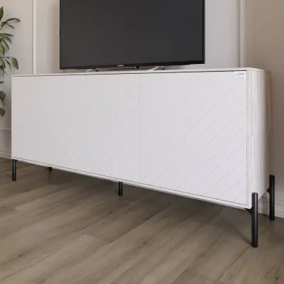 Тумба Lion Амарант 168x40x76.5 см Самоа Димчастий/Білий (LION-043025)