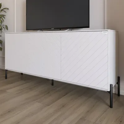 Тумба Lion Амарант 168x40x76.5 см Бетон/Белый (LION-043028)