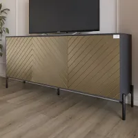 Тумба Lion Амарант 168x40x76.5 см Антрацит/Перламутровый металлик (LION-043032) Тумба Lion Амарант 168x40x76.5 см Антрацит/Перламутровый металлик (LION-043032)