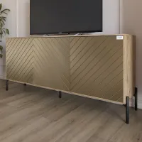 Тумба Lion Амарант 168x40x76.5 см Дуб Аппалачі/Перламутровий металік (LION-043033)