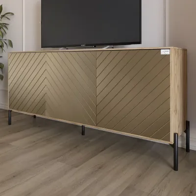 Тумба Lion Амарант 168x40x76.5 см Дуб Аппалачи/Перламутровый металлик (LION-043033) Тумба Lion Амарант 168x40x76.5 см Дуб Аппалачи/Перламутровый металлик (LION-043033)
