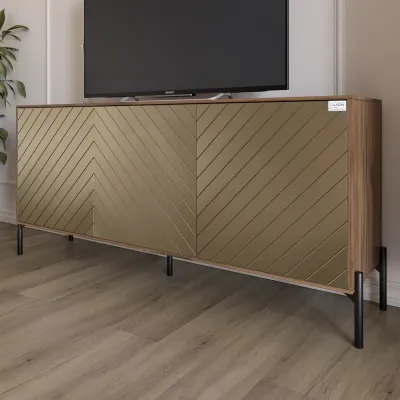 Тумба Lion Амарант 168x40x76.5 см Дуб Ливорно/Перламутровый металлик (LION-043035) Тумба Lion Амарант 168x40x76.5 см Дуб Ливорно/Перламутровый металлик (LION-043035)