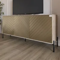 Тумба Lion Амарант 168x40x76.5 см Дуб Сонома/Перламутровий металік (LION-043036)